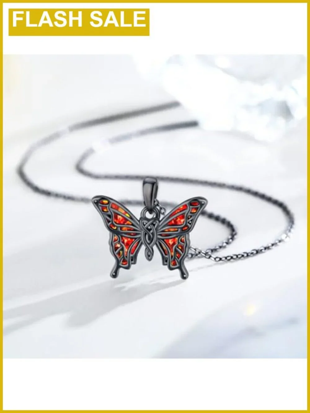 925 Sterling Silver Butterfly Pendant Necklace 18+2in Women Jewelry Gift